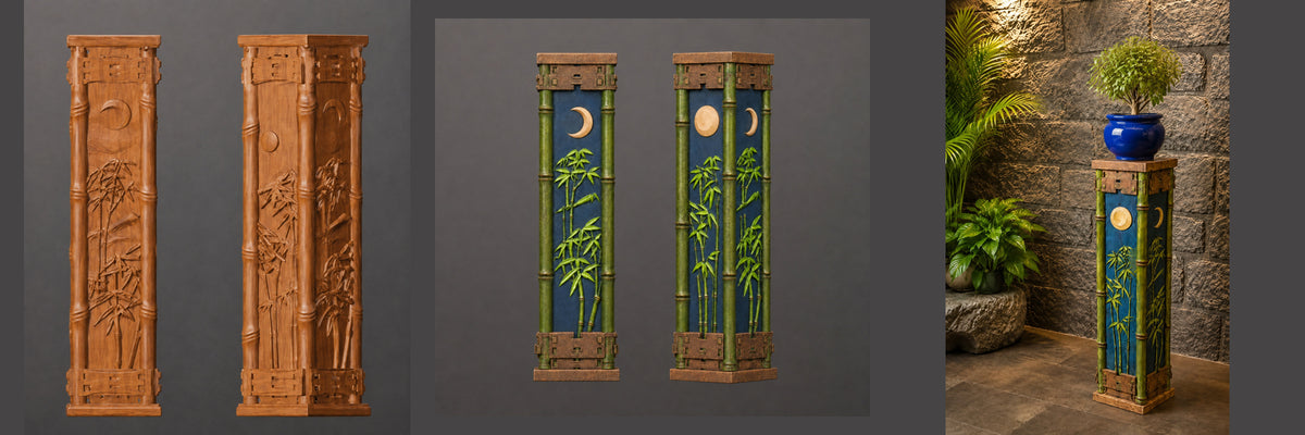 18  Japanese Bamboo at Night Stand